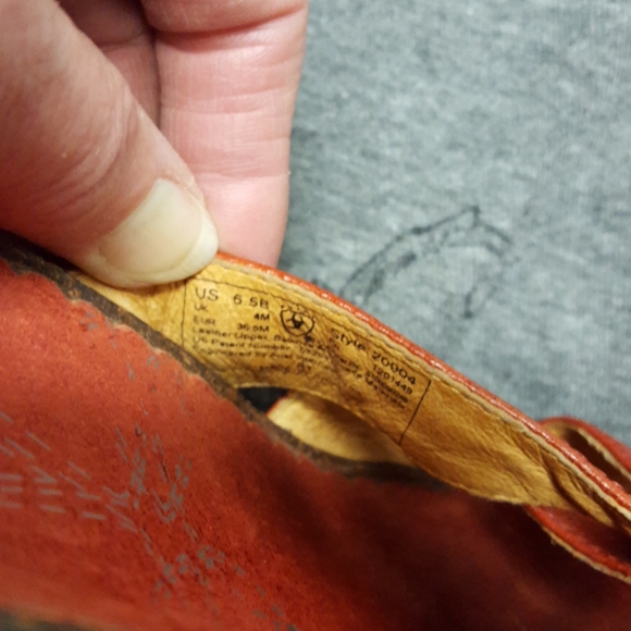 Women's Ariat red leather sandals size 6.5 - Picture 7 of 8